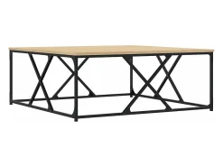 Mesa de centro madera de ingeniería roble Sonoma 100x100x40 cm