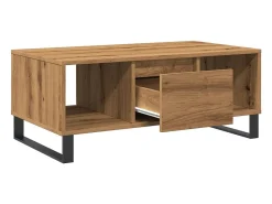 Mesa de centro madera de ingeniería roble artisan 90x50x36,5 cm
