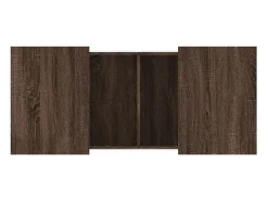 Mesa de centro madera de ingeniería marrón roble 80x55x40 cm