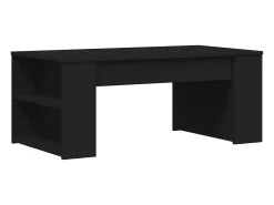 Mesa de centro madera de ingeniería negra 102x55x42 cm