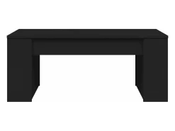 Mesa de centro madera de ingeniería negra 102x55x42 cm