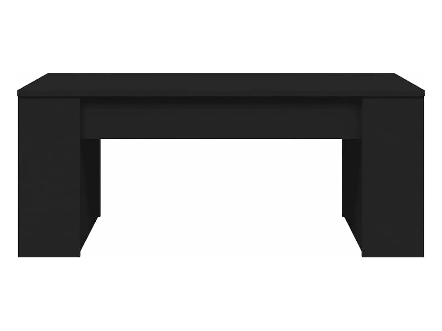 Mesa de centro madera de ingeniería negra 102x55x42 cm