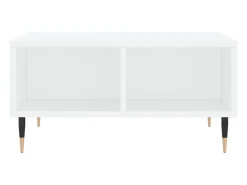 Mesa de centro madera de ingeniería blanco 60x60x30 cm