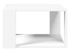 Mesa de centro madera de ingeniería blanca 51,5x51,5x30 cm