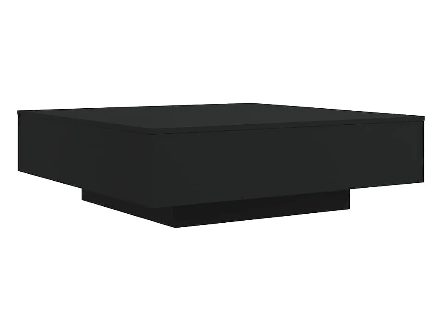 Mesa de centro madera de ingeniería negro 100x100x31 cm