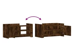 Mesa de centro madera de ingeniería roble ahumado 100x50x50 cm