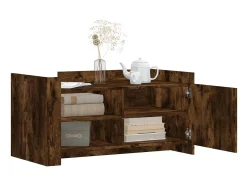 Mesa de centro madera de ingeniería roble ahumado 100x50x50 cm