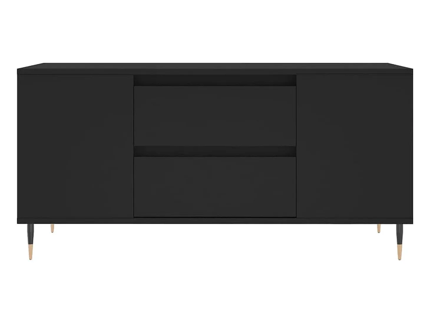 Mesa de centro madera de ingeniería negro 102x44,5x50 cm