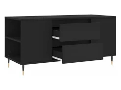 Mesa de centro madera de ingeniería negro 102x44,5x50 cm