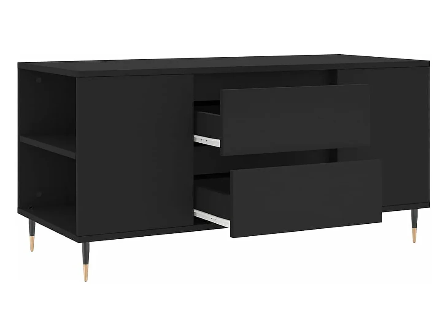 Mesa de centro madera de ingeniería negro 102x44,5x50 cm