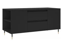Mesa de centro madera de ingeniería negro 102x44,5x50 cm