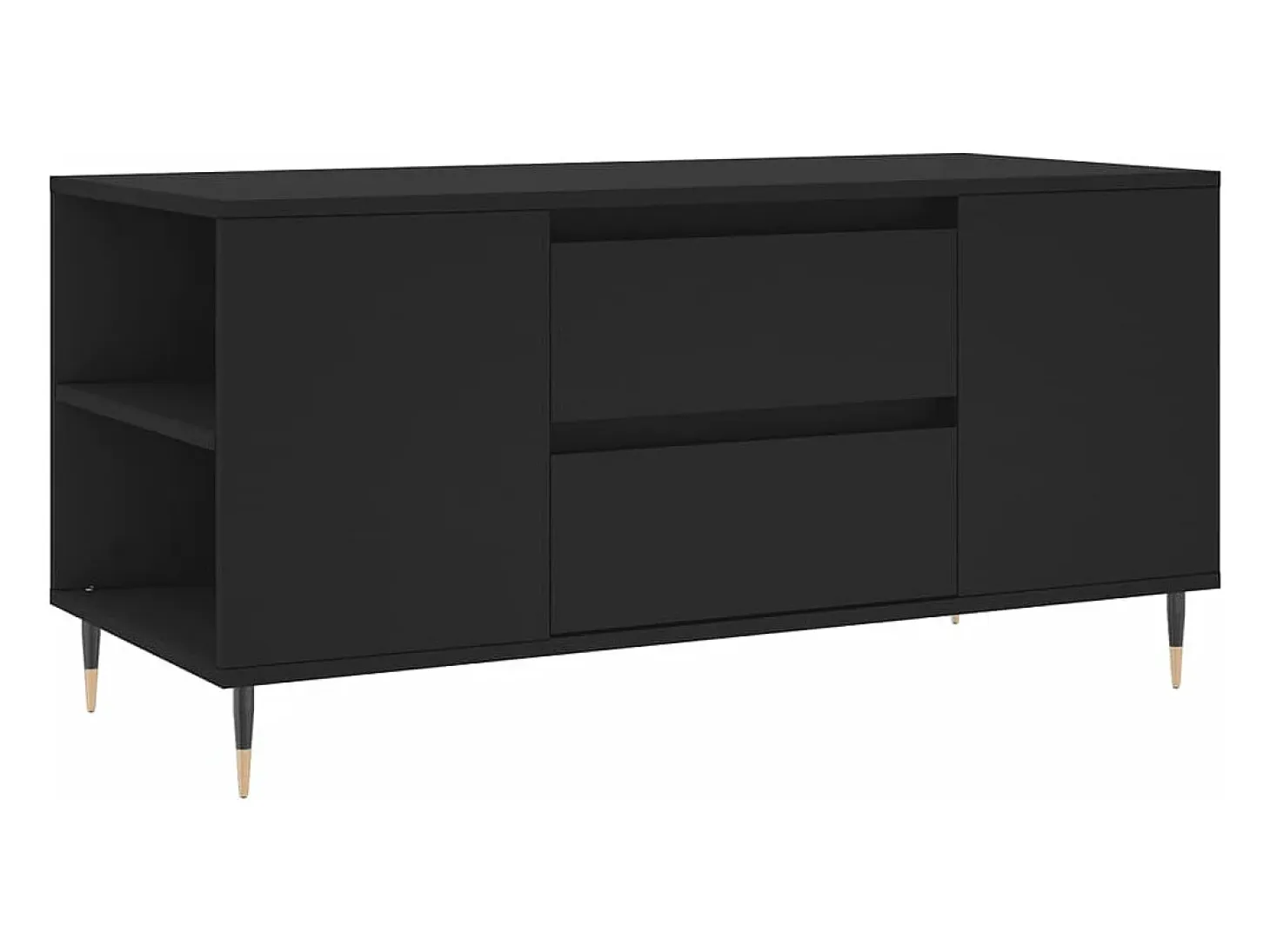Mesa de centro madera de ingeniería negro 102x44,5x50 cm