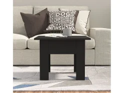 Mesa de centro madera de ingeniería negra 55x55x42 cm ES63373