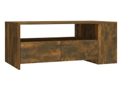 Mesa de centro madera de ingeniería roble ahumado 102x55x42 cm