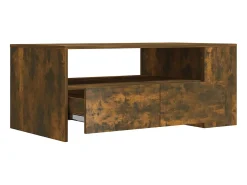 Mesa de centro madera de ingeniería roble ahumado 102x55x42 cm