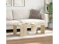Mesa de centro madera de ingeniería roble Sonoma 89,5x48x30 cm