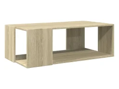 Mesa de centro madera de ingeniería roble Sonoma 89,5x48x30 cm