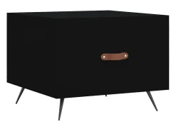 Mesa de centro madera de ingeniería negro 50x50x40 cm