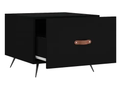 Mesa de centro madera de ingeniería negro 50x50x40 cm