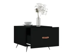 Mesa de centro madera de ingeniería negro 50x50x40 cm
