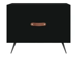 Mesa de centro madera de ingeniería negro 50x50x40 cm