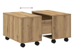 Mesa de centro madera de ingeniería roble artisan 60x60x38 cm
