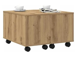 Mesa de centro madera de ingeniería roble artisan 60x60x38 cm