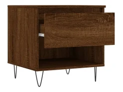 Mesa de centro madera de ingeniería roble marrón 50x46x50 cm