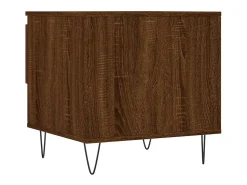 Mesa de centro madera de ingeniería roble marrón 50x46x50 cm