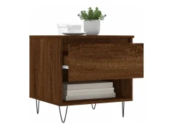 Mesa de centro madera de ingeniería roble marrón 50x46x50 cm