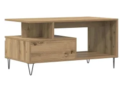 Mesa de centro madera de ingeniería roble artisan 90x49x45 cm