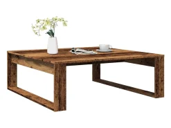 Mesa de centro madera de ingeniería envejecida 100x100x35 cm