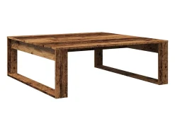Mesa de centro madera de ingeniería envejecida 100x100x35 cm