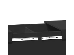 Mesa de centro madera de ingeniería negro 100x55x40 cm