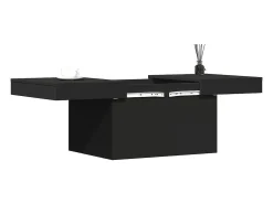 Mesa de centro madera de ingeniería negro 100x55x40 cm