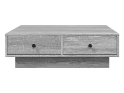 Mesa de centro madera de ingeniería gris Sonoma 90x90x28 cm