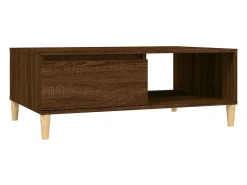 Mesa de centro madera de ingeniería roble marrón 90x60x35 cm