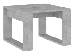 Mesa de centro madera de ingeniería gris hormigón 50x50x35 cm