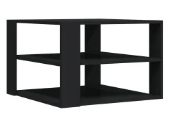 Mesa de centro madera de ingeniería negro 59,5x59,5x40 cm