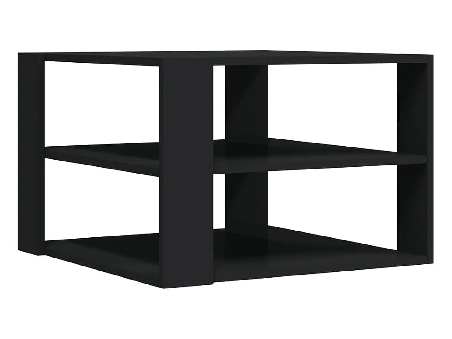 Mesa de centro madera de ingeniería negro 59,5x59,5x40 cm