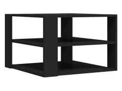 Mesa de centro madera de ingeniería negro 59,5x59,5x40 cm
