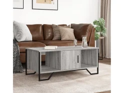 Mesa de centro madera de ingeniería gris Sonoma 100x51x40 cm