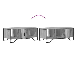 Mesa de centro madera de ingeniería gris Sonoma 100x51x40 cm