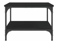 Mesa de centro madera de ingeniería negro 55x55x40 cm