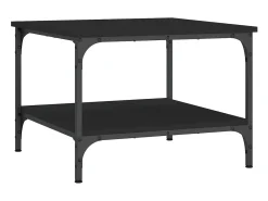 Mesa de centro madera de ingeniería negro 55x55x40 cm