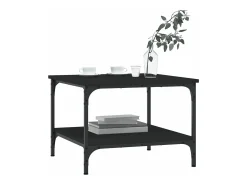 Mesa de centro madera de ingeniería negro 55x55x40 cm