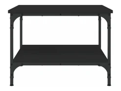Mesa de centro madera de ingeniería negro 55x55x40 cm