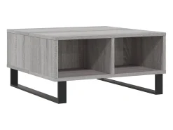 Mesa de centro madera de ingeniería gris Sonoma 60x60x30 cm