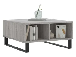 Mesa de centro madera de ingeniería gris Sonoma 60x60x30 cm