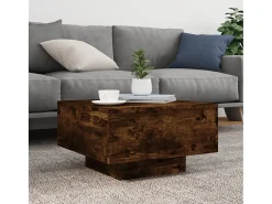 Mesa de centro madera de ingeniería roble ahumado 55x55x31 cm